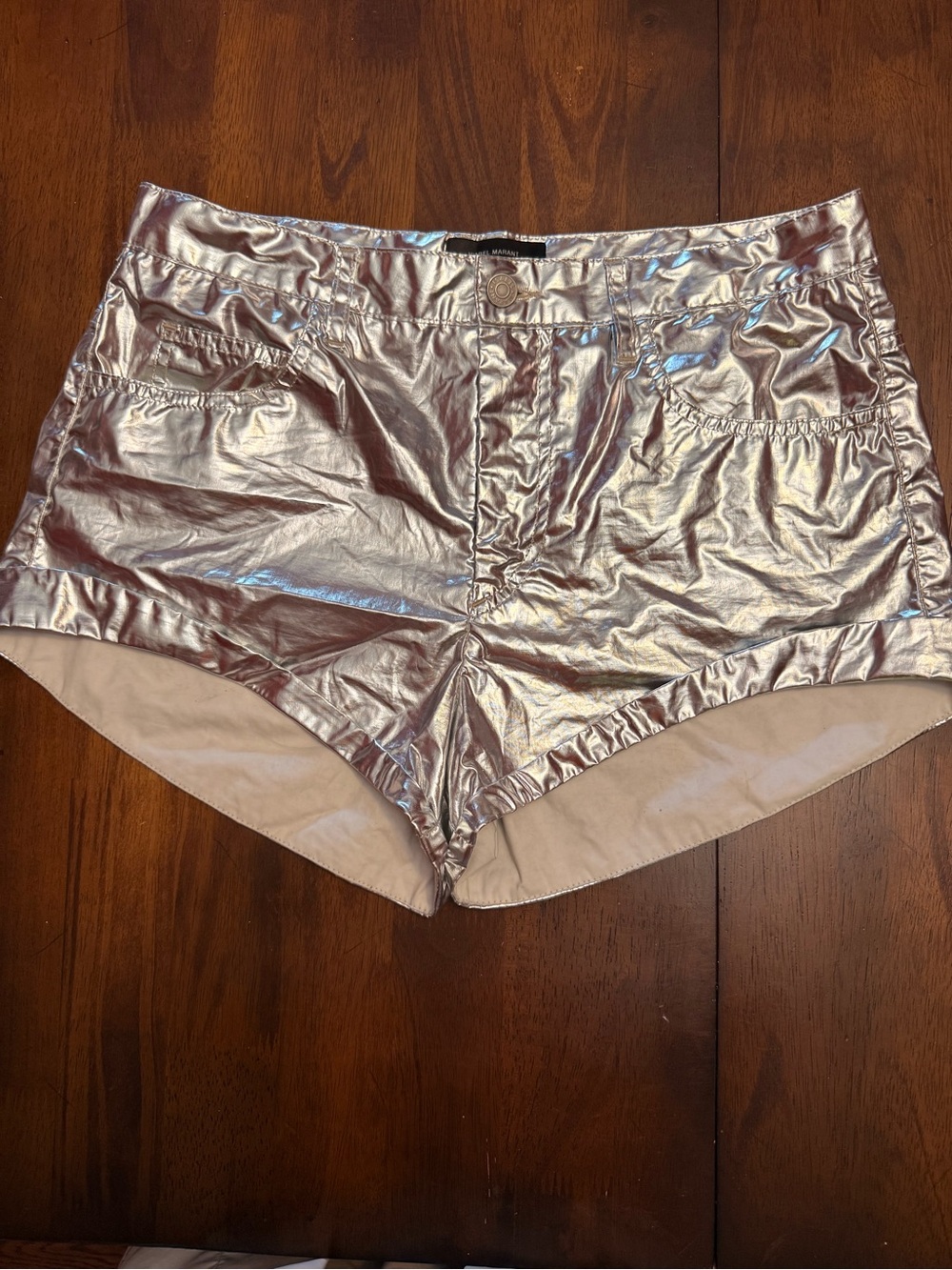 Isabel Marant Jaylin Metallic Silver Shorts Size 40 (US 8)